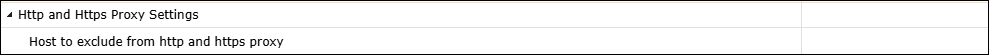 Http and Https Proxy Settings